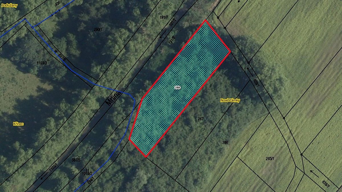 Prodej pole 1643 m², Křinec – fotka 1 z 3