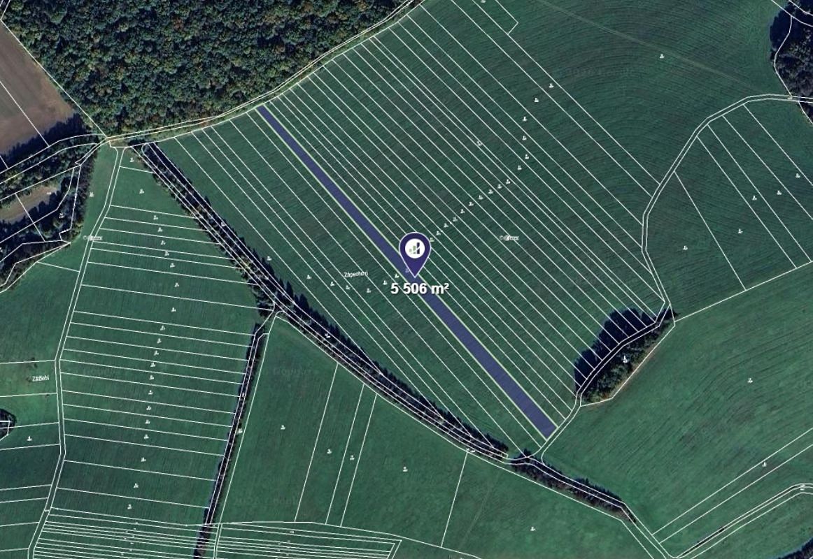 Prodej louky 5506 m², Zlámanec – fotka 1 z 3