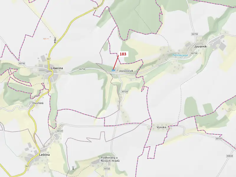 Dražba lesa 2475 m², Libecina – náhled fotky 1