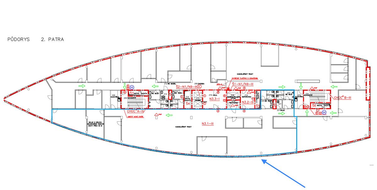 Pronájem kanceláře 490 m² – fotografie 3