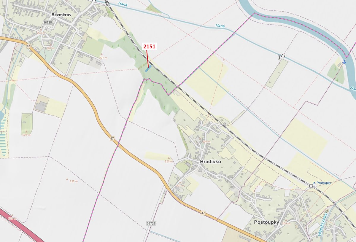 Dražba lesa 660 m², Bezměrov – fotka 1 z 3