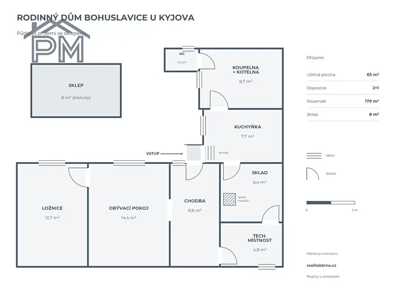 Prodej chalupy 65 m², pozemek 179 m², Kyjov – náhled fotky 3