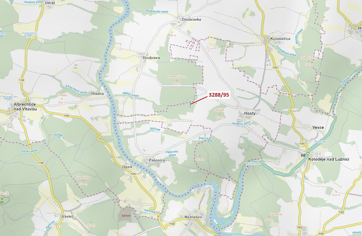 Dražba lesa 1735 m², Hosty – fotka 1 z 3