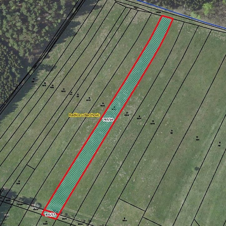 Prodej pole 5457 m², Barchovice – fotka 1 z 3