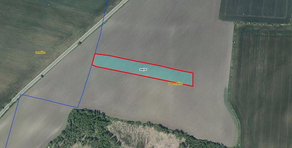 Prodej pole 11293 m², Dobroměřice – fotka 1 z 3