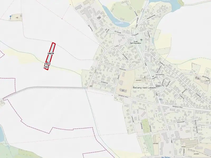 Prodej pole 3895 m², Řečany nad Labem – náhled fotky 3