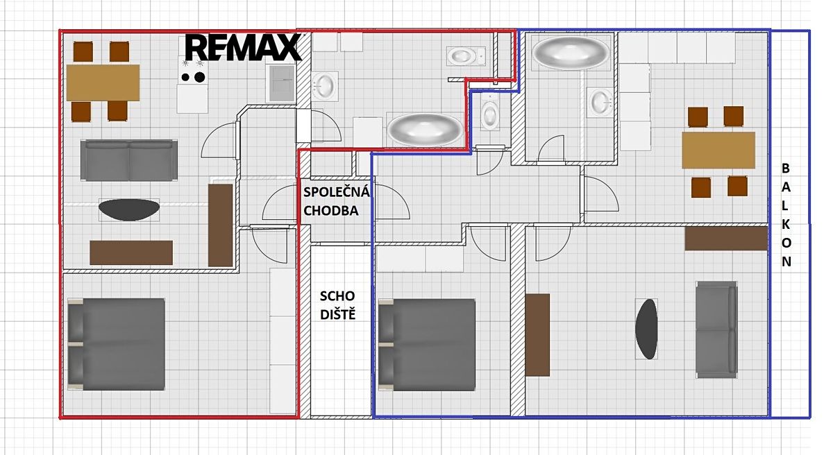 Pronájem bytu 2+1 56 m² – fotografie 3