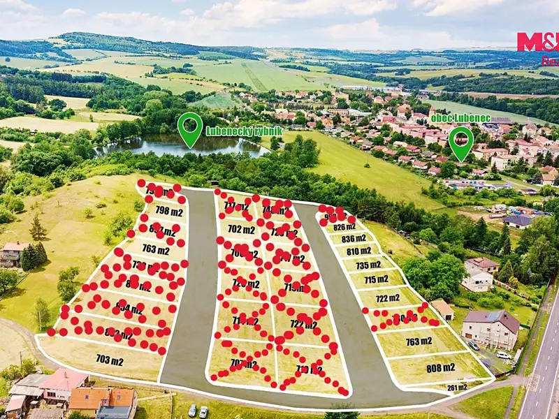 Prodej stavebního pozemku 808 m², Lubenec – náhled fotky 3