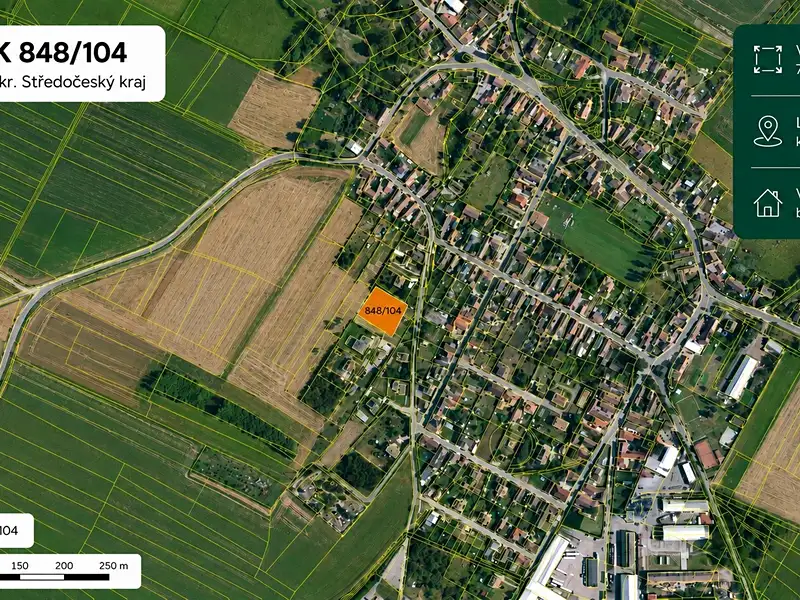 Prodej stavebního pozemku 853 m², Čečelice – náhled fotky 3
