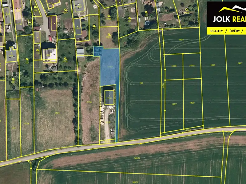 Prodej stavebního pozemku 1239 m², Služovice – náhled fotky 3