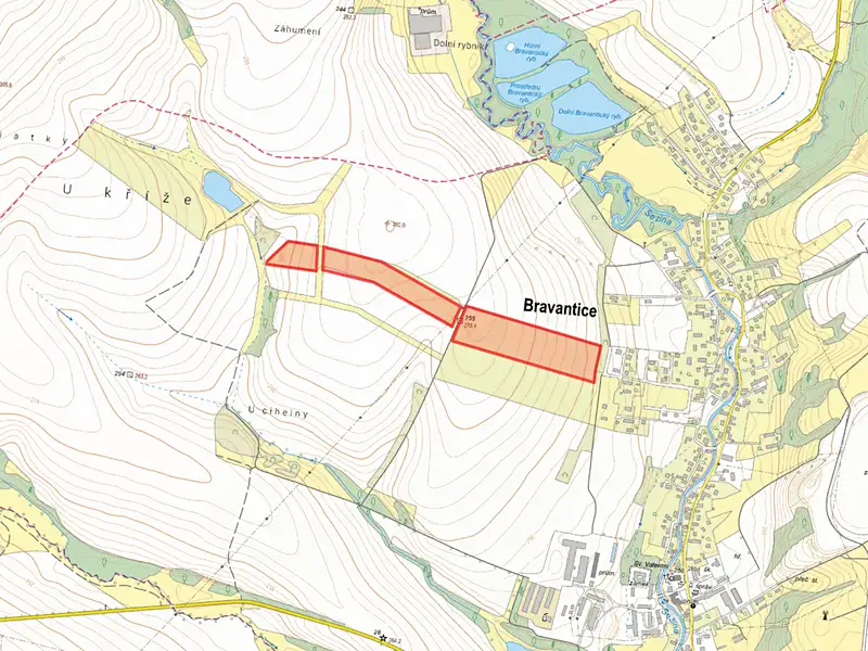 Prodej pole 100211 m², Bravantice – náhled fotky 2