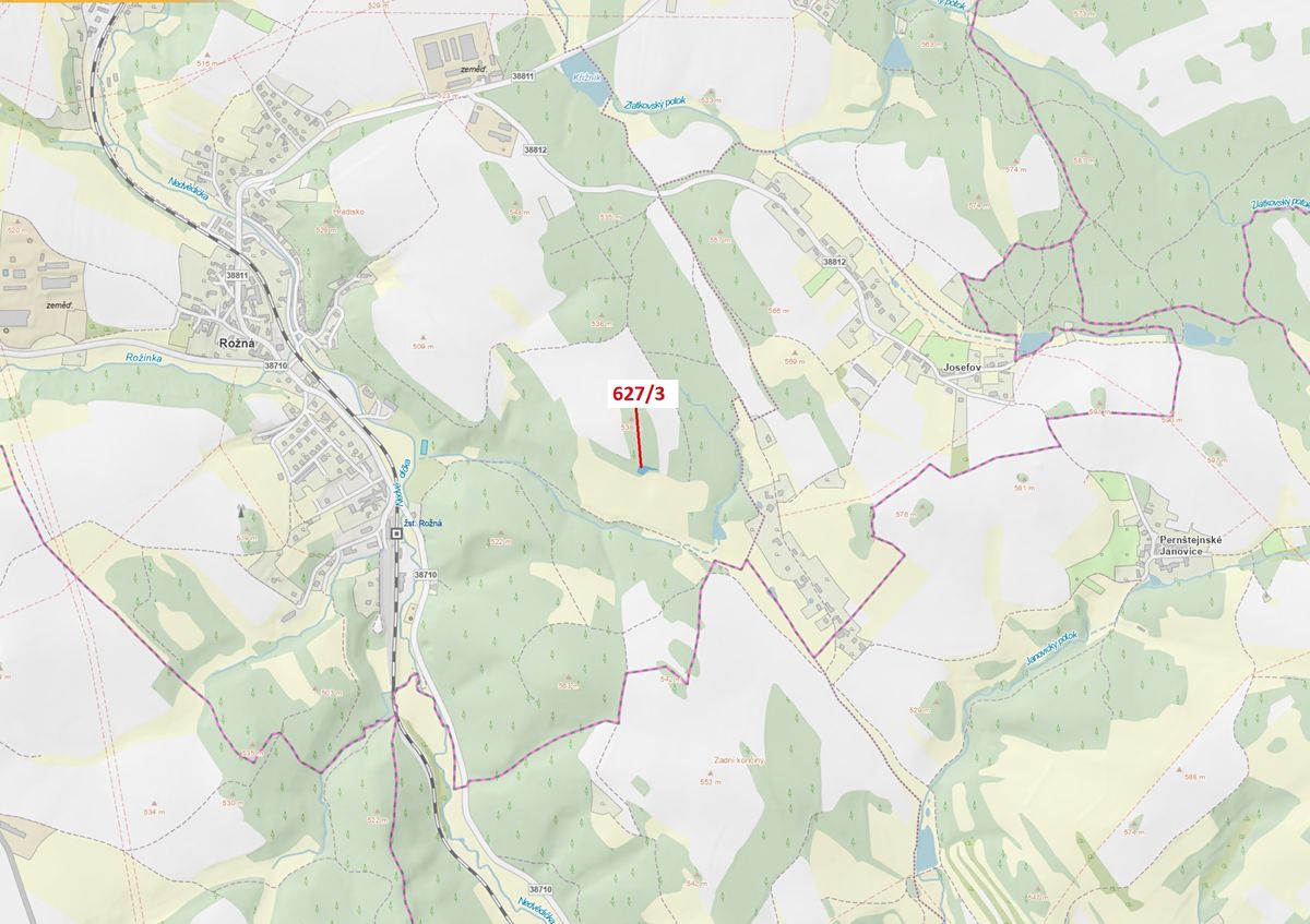Dražba lesa 594 m², Rožná – fotka 1 z 3