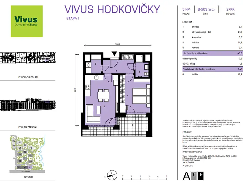 Prodej bytu 2+kk 54 m², Praha – náhled fotky 2
