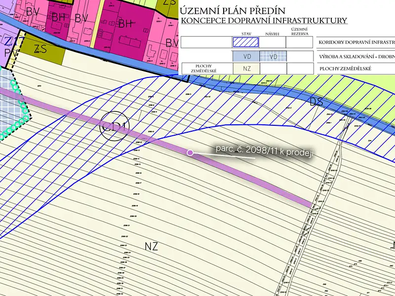 Prodej pole 5761 m², Předín – náhled fotky 3