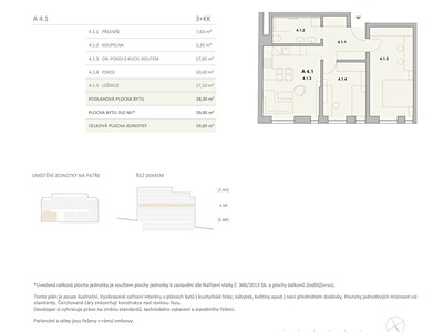 Квартира 3+kk на продаж, 60 м² (3 з 15)