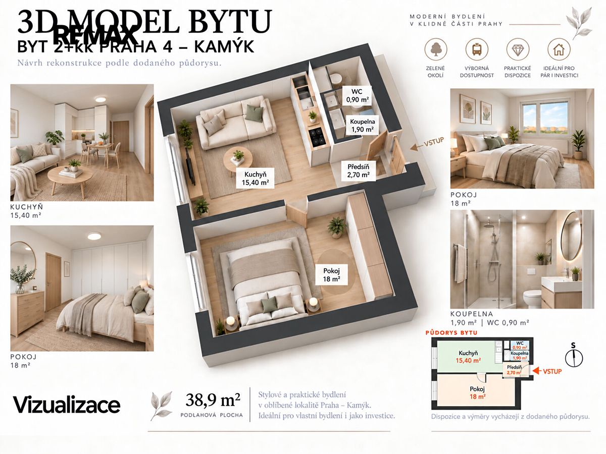 Prodej bytu 2+kk 39 m² – fotografie 5