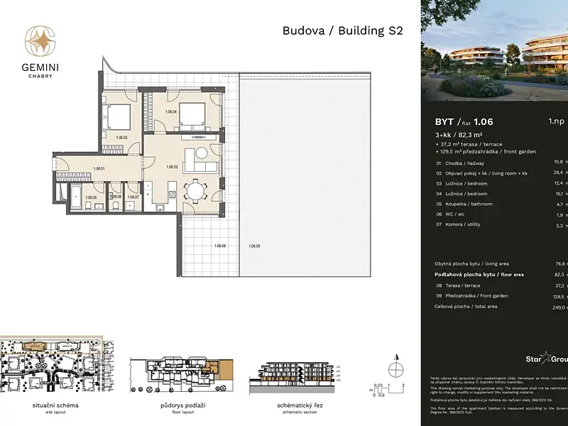 Prodej bytu 3+kk 82 m², Praha – náhled fotky 2