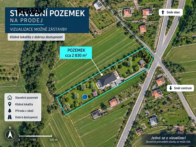 Prodej stavebního pozemku 2463 m², Štěpánov nad Svratkou – náhled fotky 2