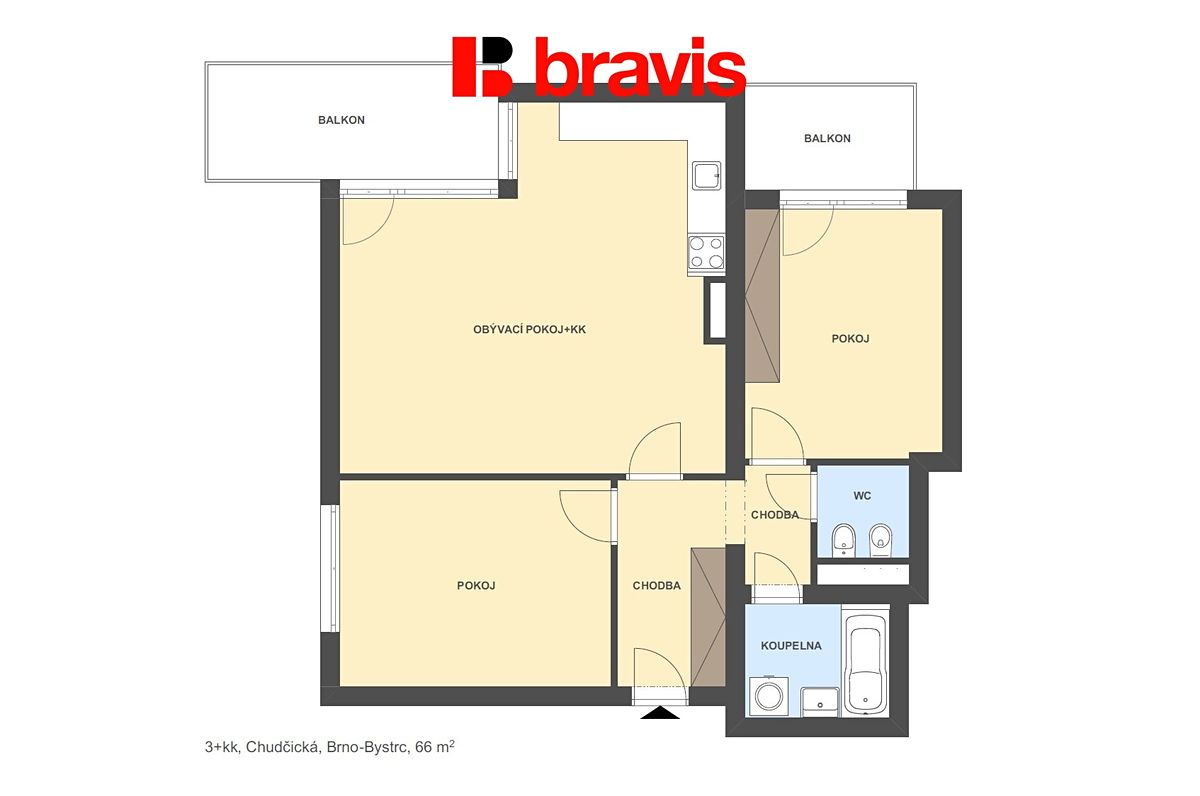 Prodej bytu 3+kk 68 m² – fotografie 4