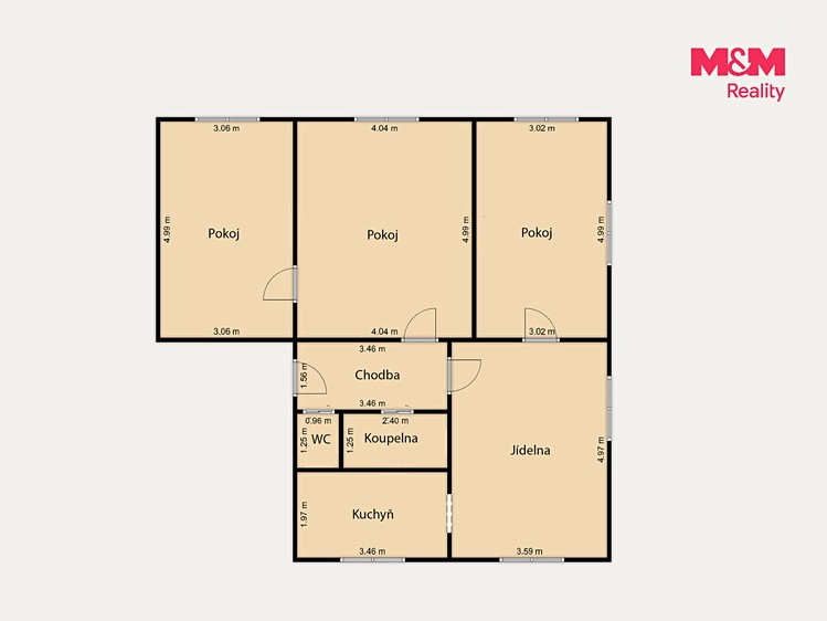 Квартира 4+1 на продаж, 81 м² (20 з 21)