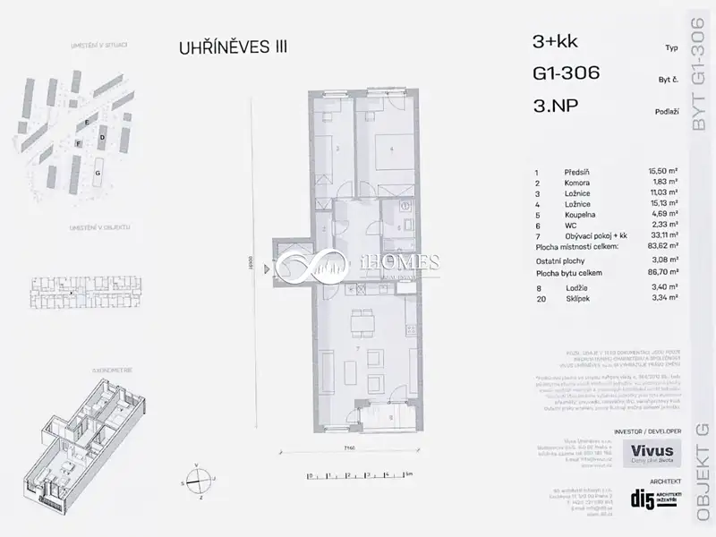 Prodej bytu 3+kk 83 m², Praha – náhled fotky 3