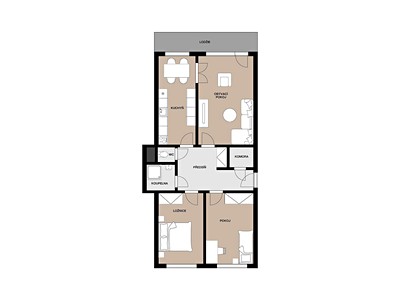 Prodej bytu 3+1, 69 m² (2 z 21)