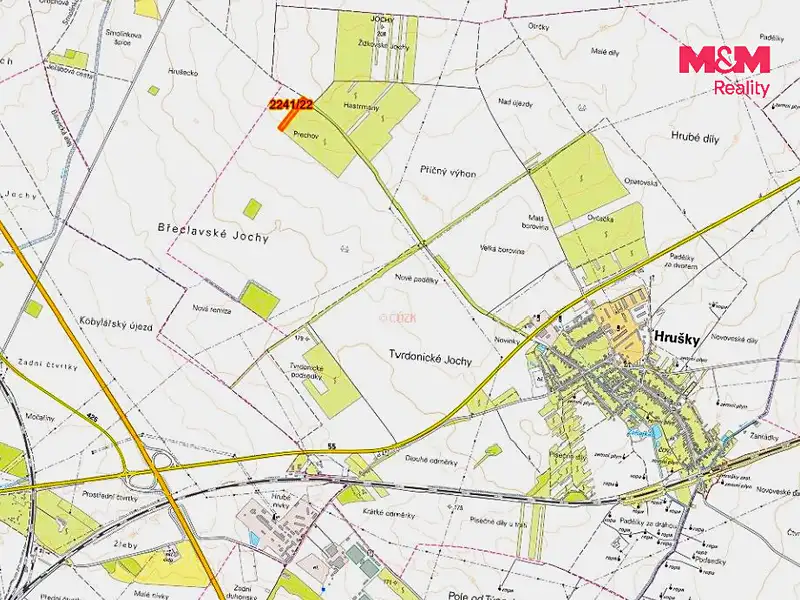 Prodej pole 612 m², Hrušky – náhled fotky 2