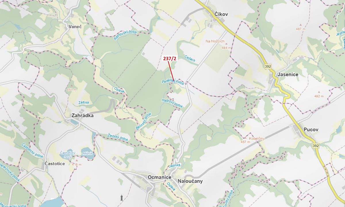 Dražba louky 510 m², Čikov – fotka 1 z 3