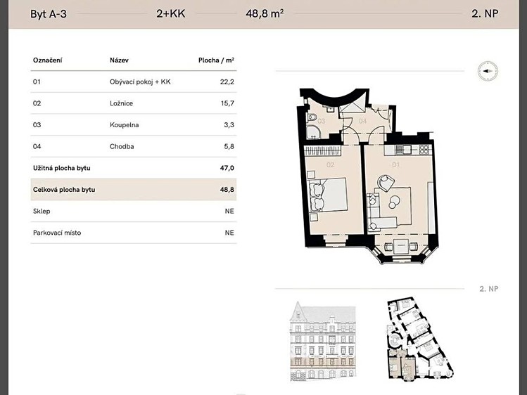 Wohnung 2+kk zur Miete, 49 m² (6 von 7)