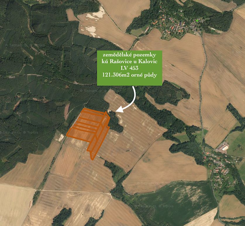 Prodej pole 121306 m²