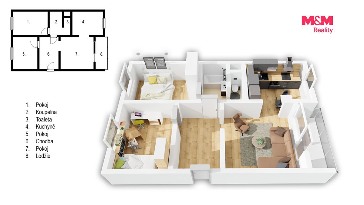 Prodej bytu 3+1 66 m² – fotografie 2
