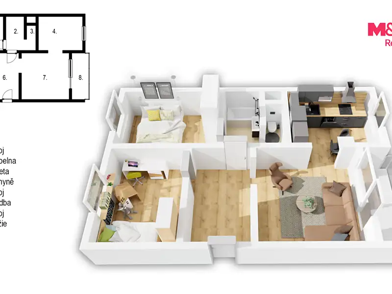 Prodej bytu 3+1 66 m², Česká Lípa – náhled fotky 2