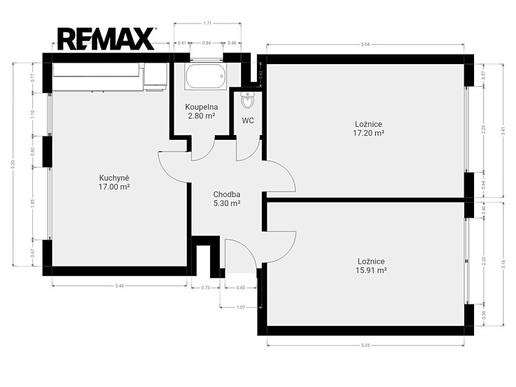 Wohnung 3+kk zum Kauf, 59 m² (4 von 8)