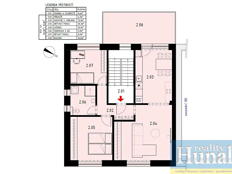 Pronájem bytu 3+kk 66 m², Pelhřimov – náhled fotky 2