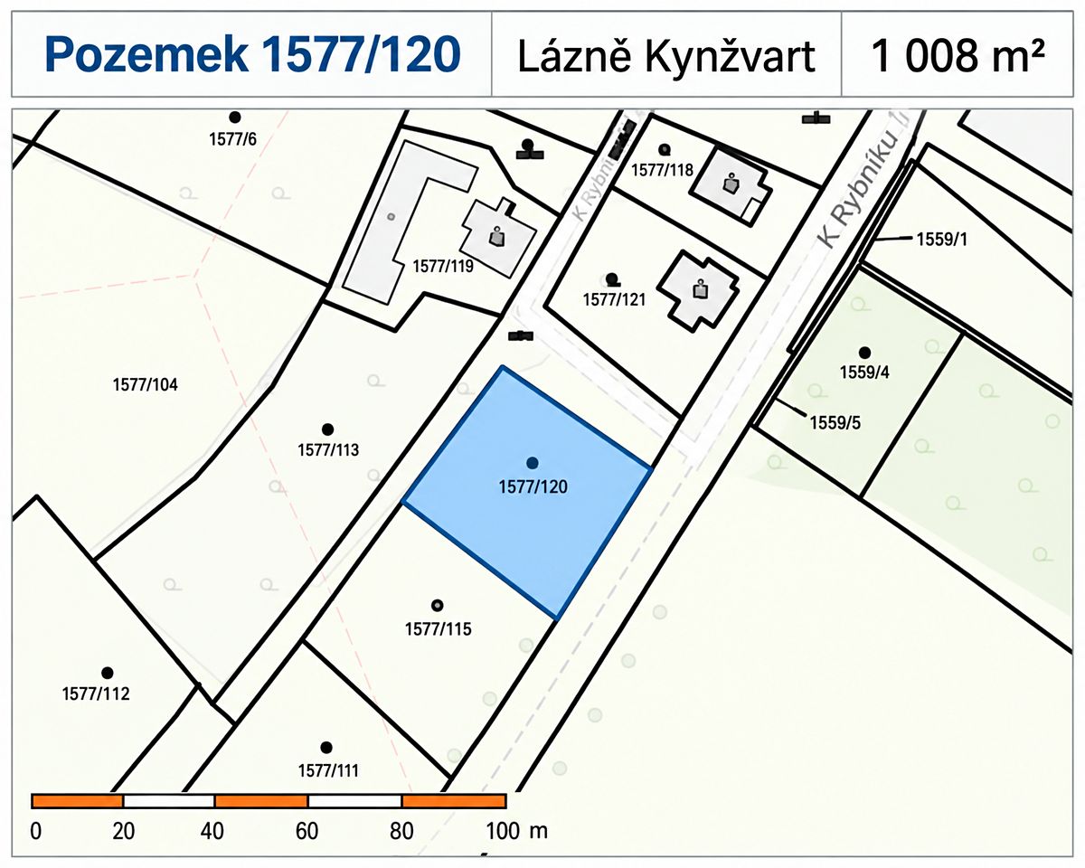 Prodej stavebního pozemku 1008 m²