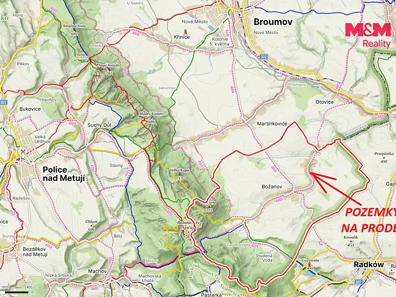 Prodej stavebního pozemku 2148 m², Božanov – náhled fotky 2