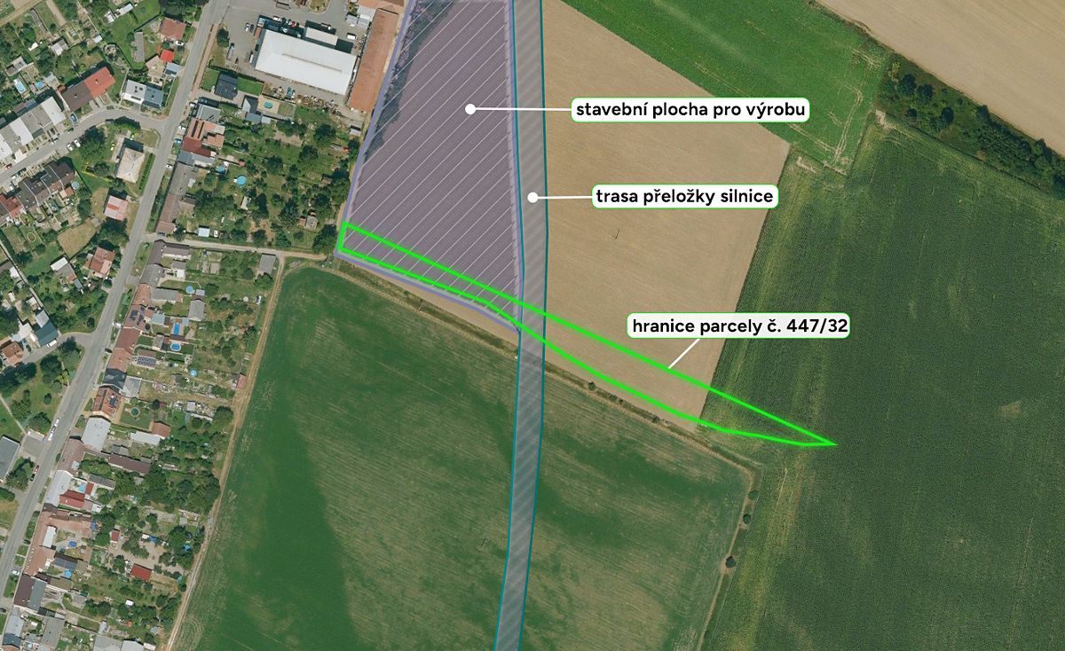 Prodej komerčního pozemku 1127 m²