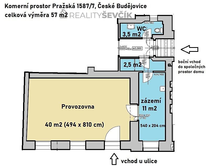 Pronájem obchodního prostoru 57 m² – fotografie 3