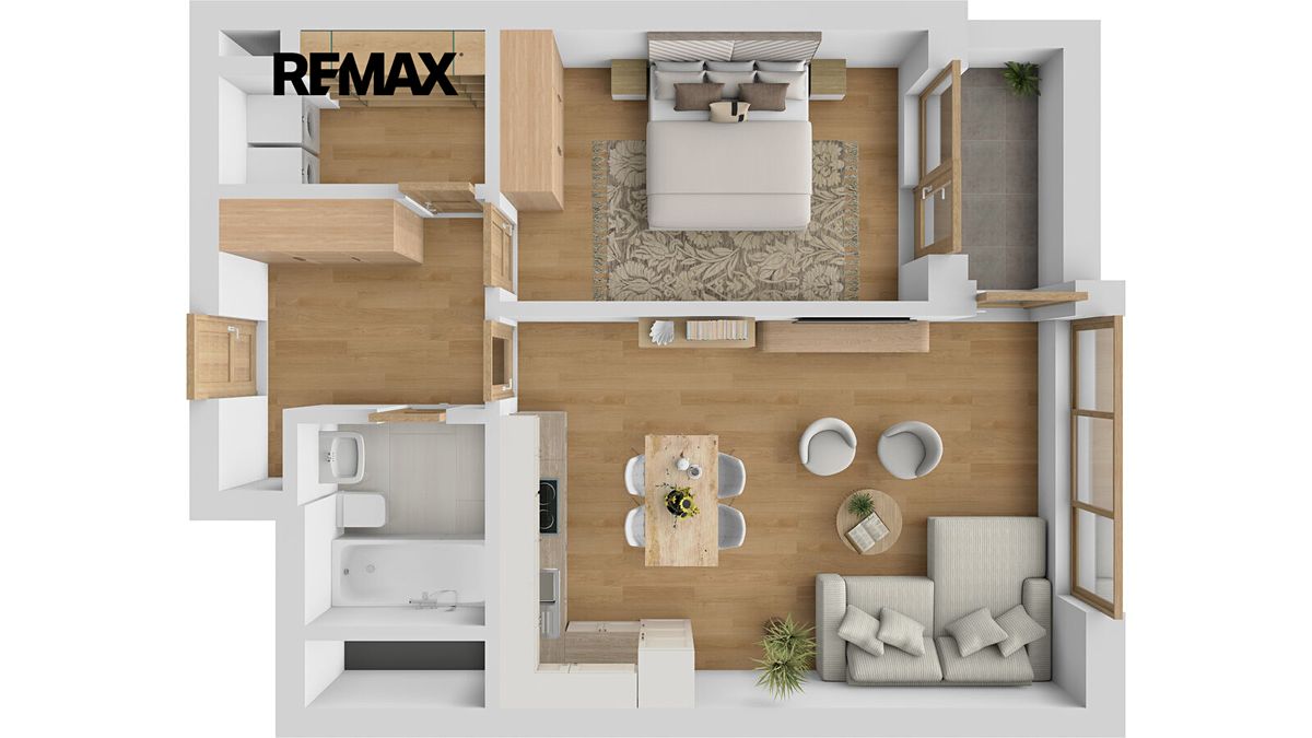 Pronájem bytu 2+kk 58 m² – fotografie 2