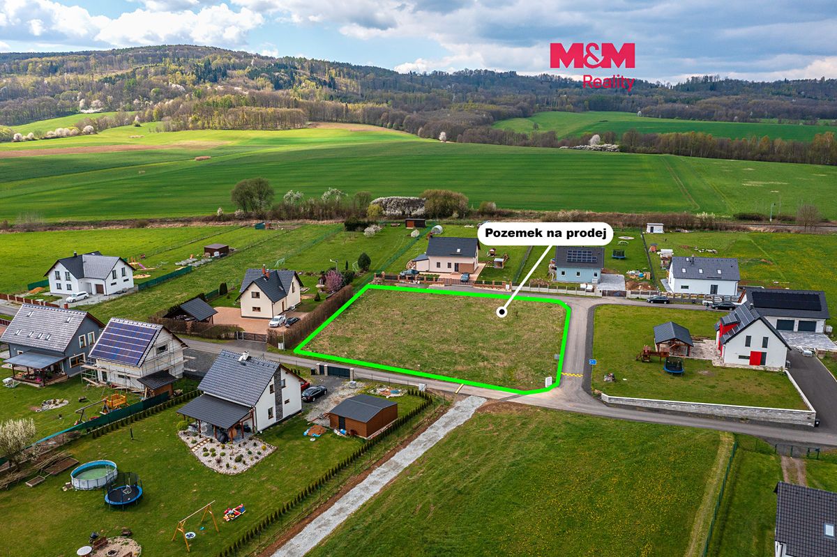 Prodej stavebního pozemku 2192 m², Horní Habartice – fotka 1 z 3