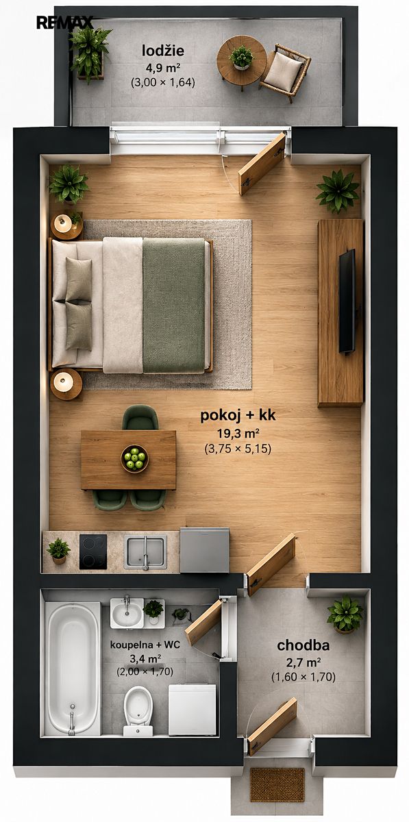 Prodej bytu 1+kk 26 m² – fotografie 3