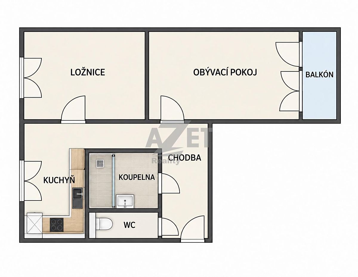 Prodej bytu 2+1 54 m² – fotografie 2