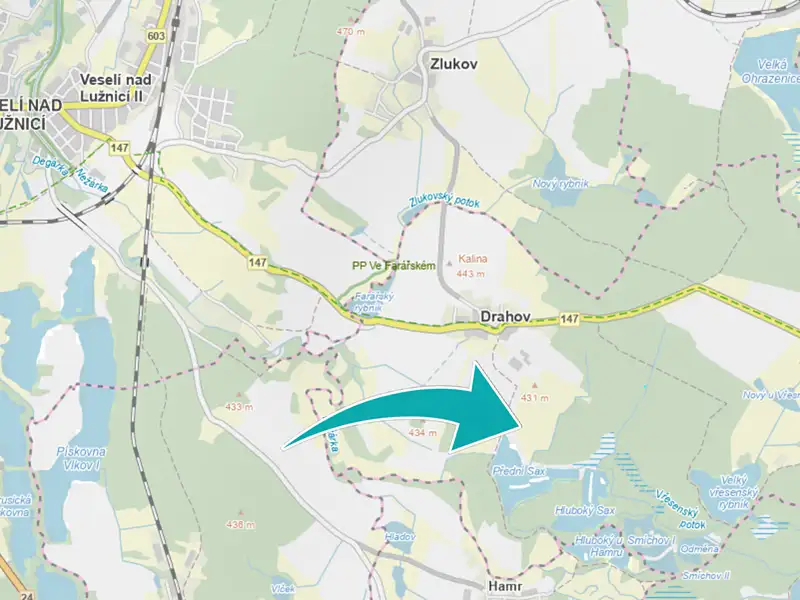 Prodej pole 24659 m², Drahov – náhled fotky 2