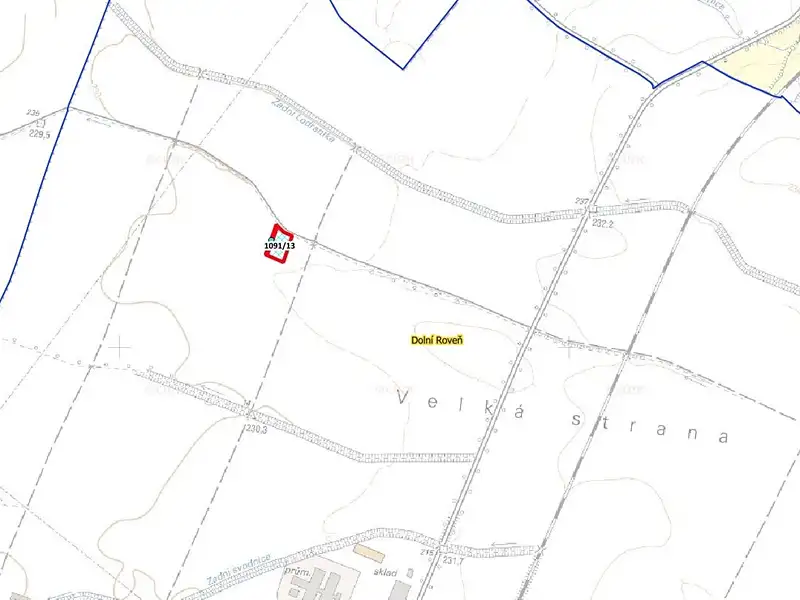Prodej pole 2651 m², Dolní Roveň – náhled fotky 3