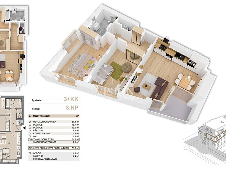 Prodej bytu 3+kk, 71 m² (4 z 15)