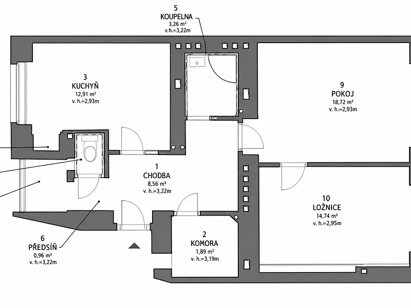 Pronájem bytu 2+1 66 m², Praha – náhled fotky 2