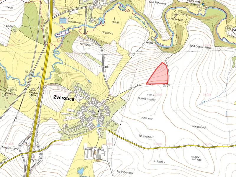 Prodej pole 31044 m², Zvěrotice – náhled fotky 2