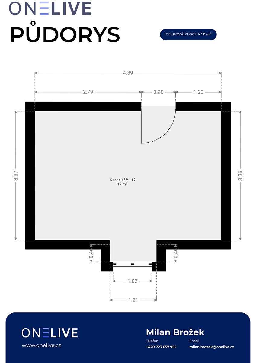 Pronájem kanceláře 17 m² – fotografie 3