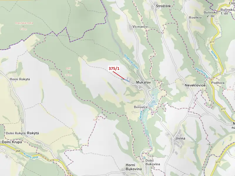 Dražba pozemku 2892 m², Mukařov – náhled fotky 1
