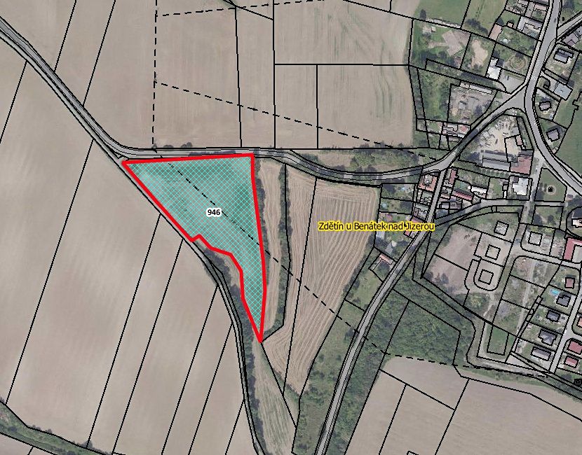 Prodej pole 11949 m², Zdětín – fotka 1 z 3